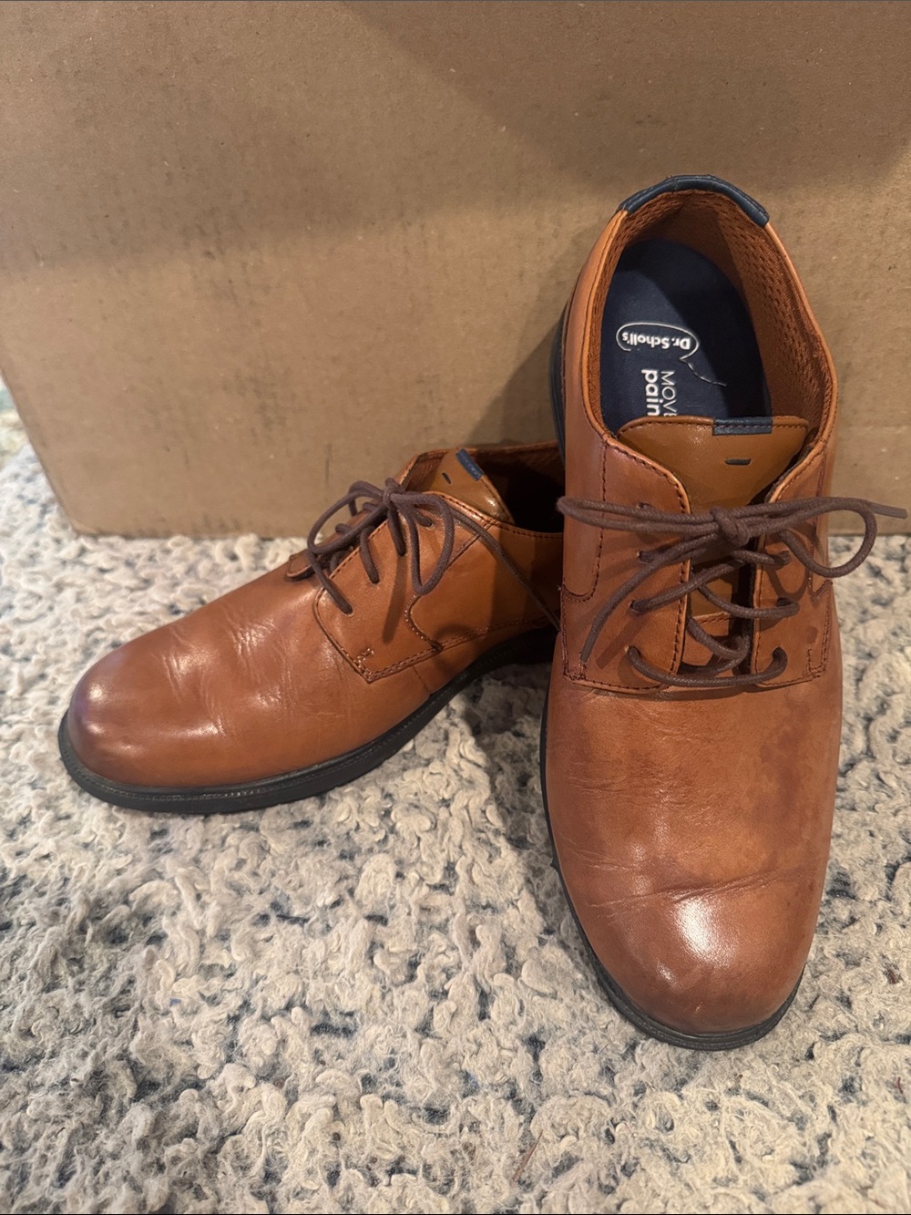 Dr. Scholl's Men's Tan Leather Lace-Up Oxfords